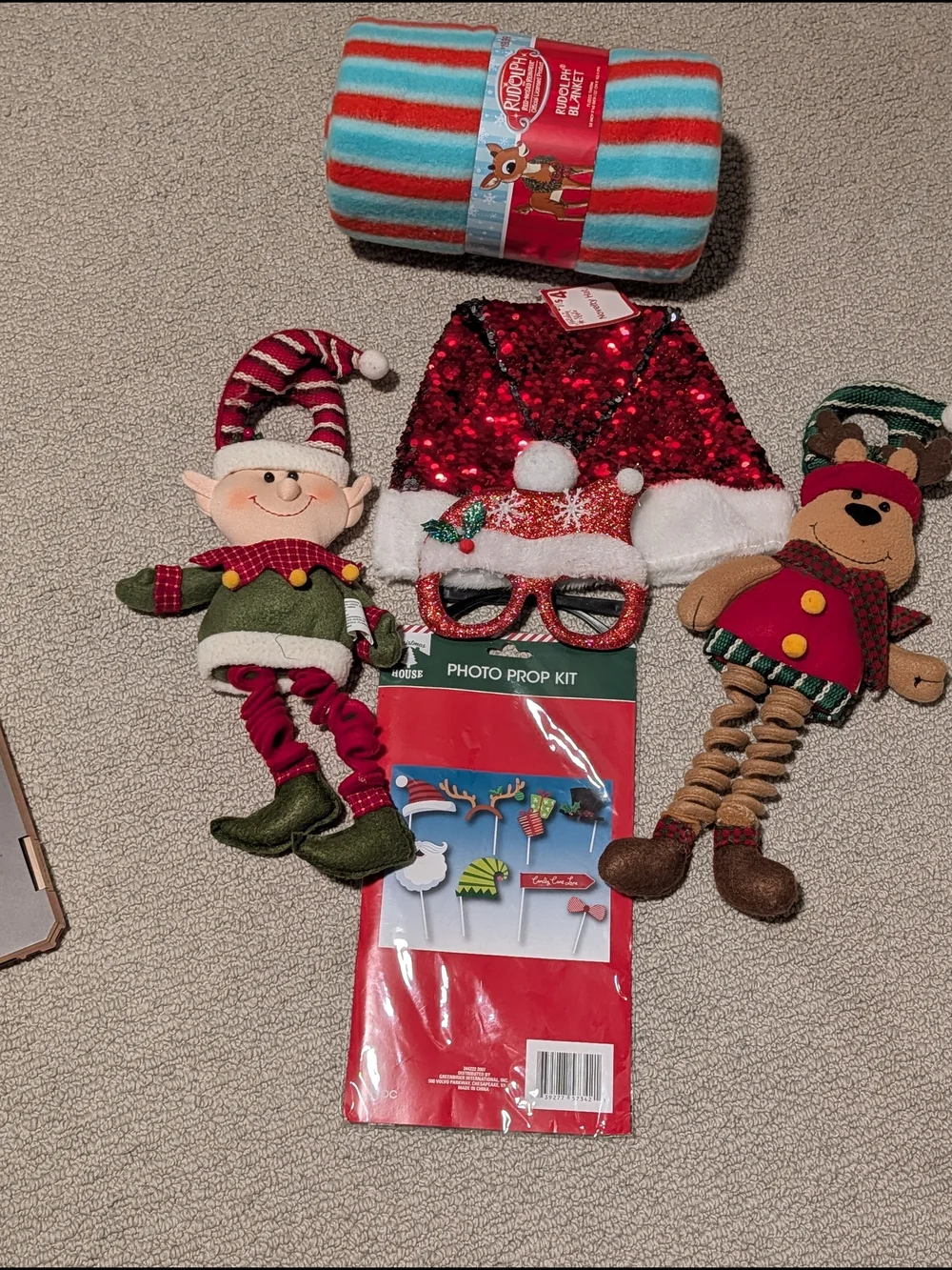 Target Christmas Photo Prop Bundle - Red, Green, White, Brown, Blue